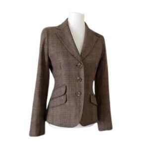 Vince Wool Cashmere Glen Check Blazer – Women’s Size 8 Tailored Jacket